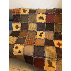 WILDLIFE RAG QUILT ( TUTO)