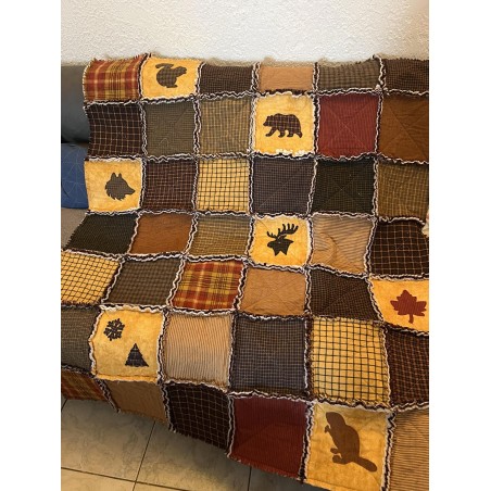 WILDLIFE RAG QUILT ( TUTO)