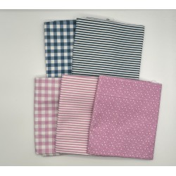 COUPONS ROSES OU BLEU (RAYURES, VICHY, ETOILES)