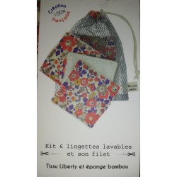 KIT POUR 6 LINGETTES + POCHON