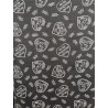 TISSU COEURS FOND GRIS